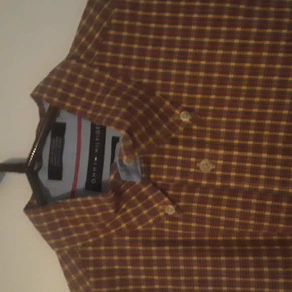 Men's Tommy Hilfiger Button Down Plaid Shirt Sz L - Picture 2 of 8